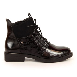 Lacquered boots Vinceza W JAN135 black