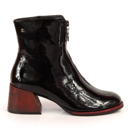 Boots lacquered on the heel Vinceza W JAN137 black