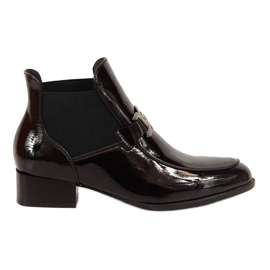 Black Potocki black lacquered Chelsea boots for women Black Potocki black lacquered Chelsea boots for women