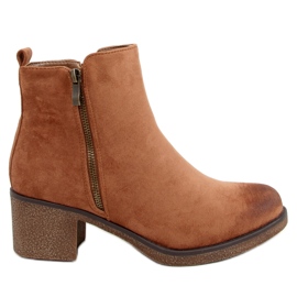 Espera Coffee rubber heel boots brown