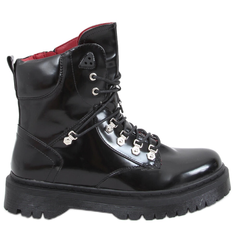Kari Black lace-up boots