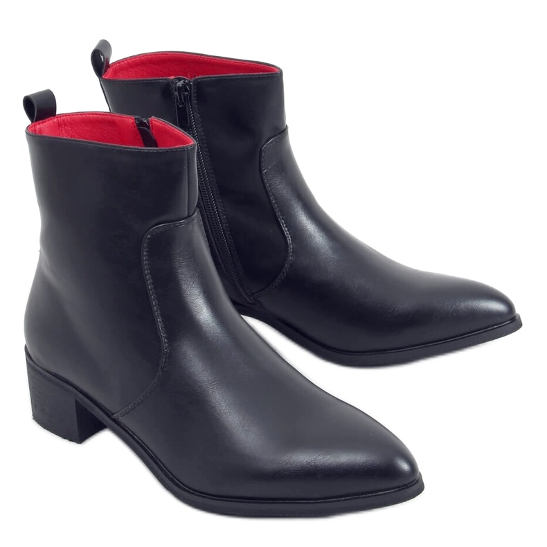 Bellona Black low-heeled boots