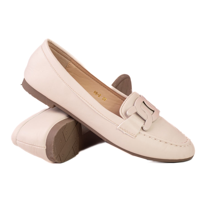 Light Women's Shelovet beige moccasins