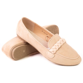W. Potocki Potocki women's suede loafers beige