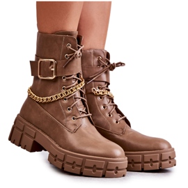 PG1 Fashionable Workers Boots With Brown Solesso Chain PG1 Fashionable Workers Boots With Brown Solesso Chain