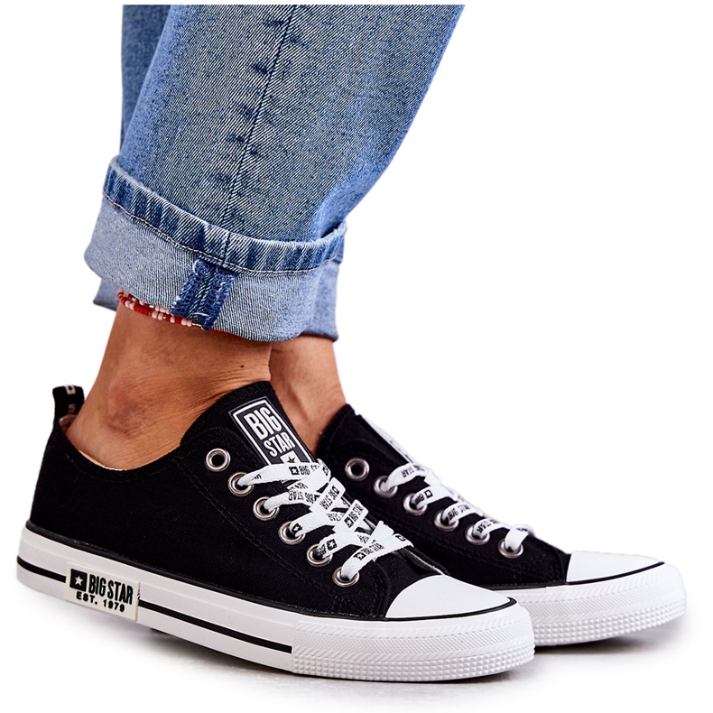 Women's Material Sneakers Big Star KK274102 Black