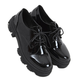 PA1 Tekla Black Shing lace-up loafers