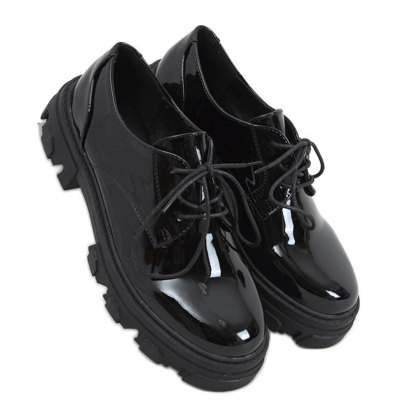 PA1 Tekla Black Shing lace-up loafers