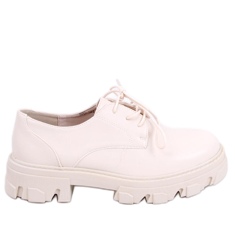 PA1 Tekla Beige lace-up loafers