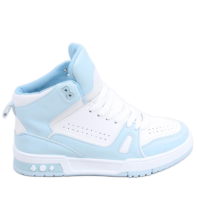 Liam Blue ankle sneakers white