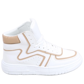 Leia WHITE / BEIGE high-top sneakers