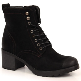 Black Potocki women's insulated suede boots
