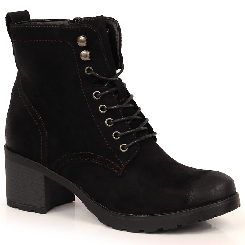 Black Potocki women's insulated suede boots