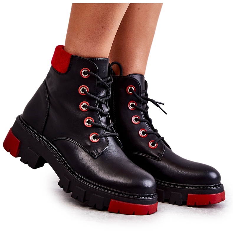 PG1 Leather Boots Workers On Black Messa Zipper