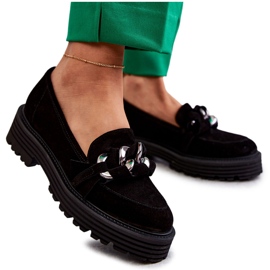 Women's Suede Shoes Laura Messi 2523 Black