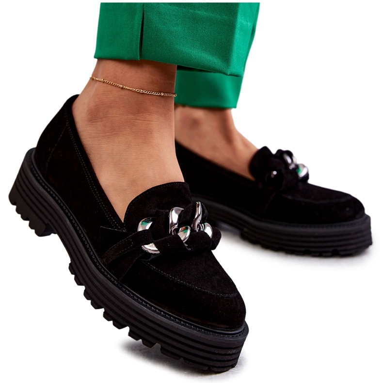 Women's Suede Shoes Laura Messi 2523 Black