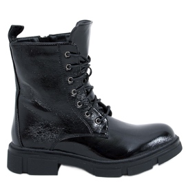 PA1 Lacquered lace-up boots by Neil Black
