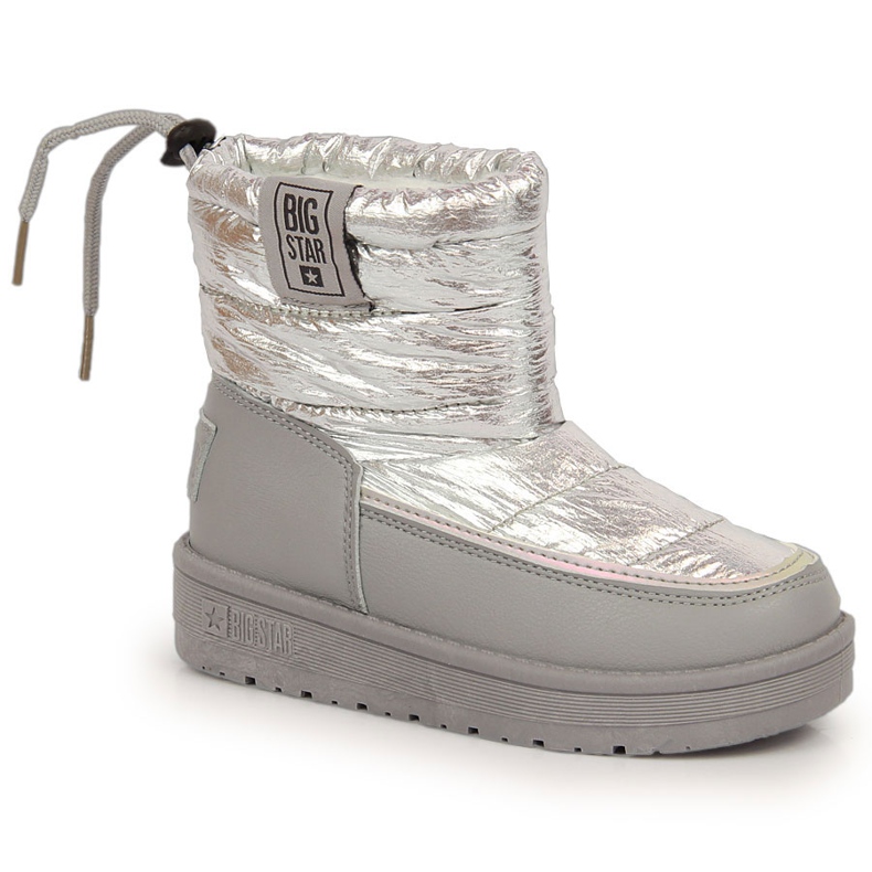 Girls' silver metallic snow boots Big Star KK374218