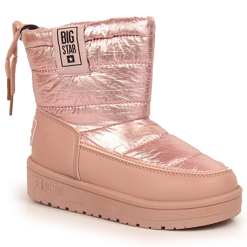 Girls' pink metallic snow boots Big Star KK374219 Girls' pink metallic snow boots Big Star KK374219