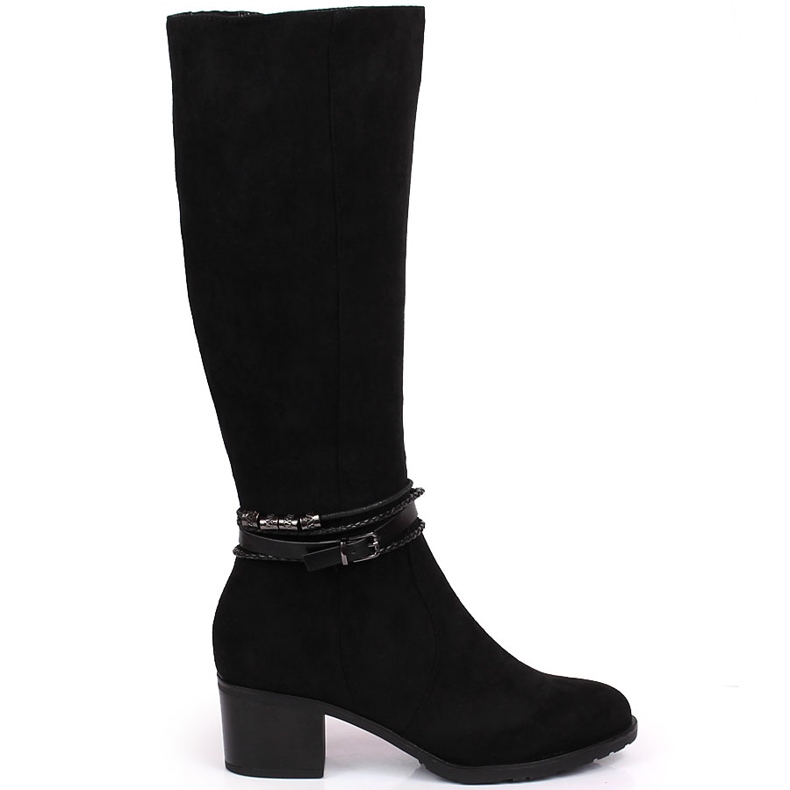 Women's black suede warm boots Jezzi
