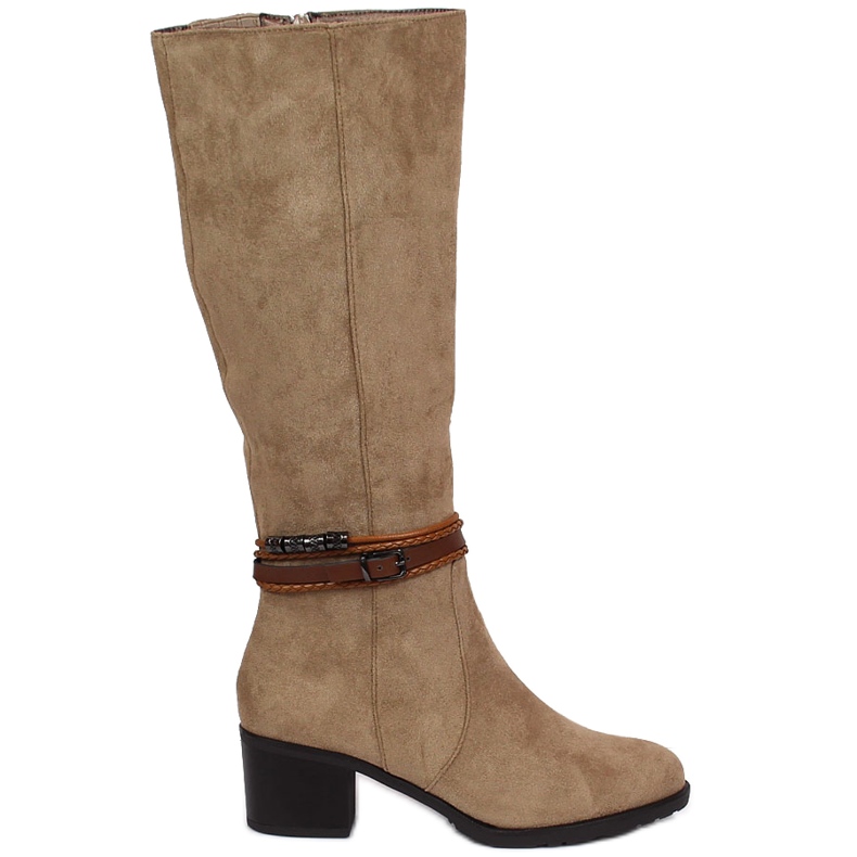 Women's warm suede beige Jezzi boots Women's warm suede beige Jezzi boots