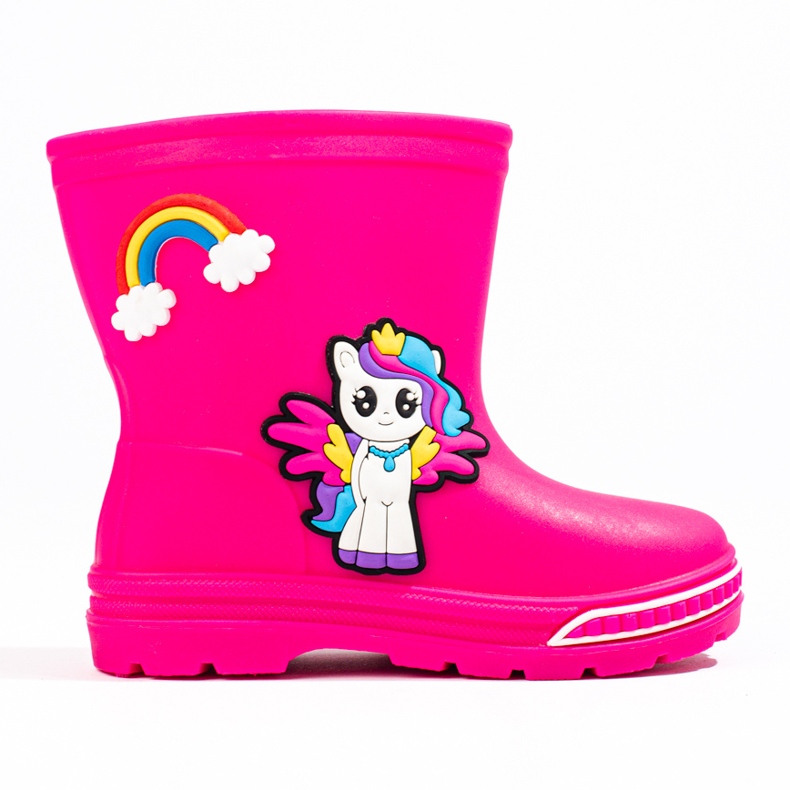 Shelovet low girls rain boots pink
