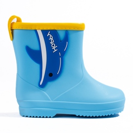 Shelovet low boots for boys with a dolphin blue