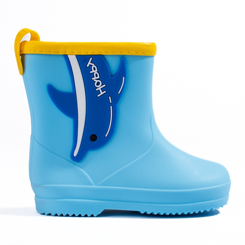 Shelovet low boots for boys with a dolphin blue