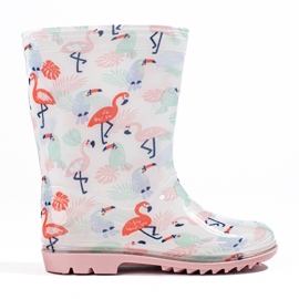 Tall girls' boots with a Shelovet pattern in white Tall girls' boots with a Shelovet pattern in white
