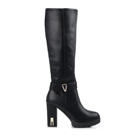 Women's boots on a high Shelovet post black