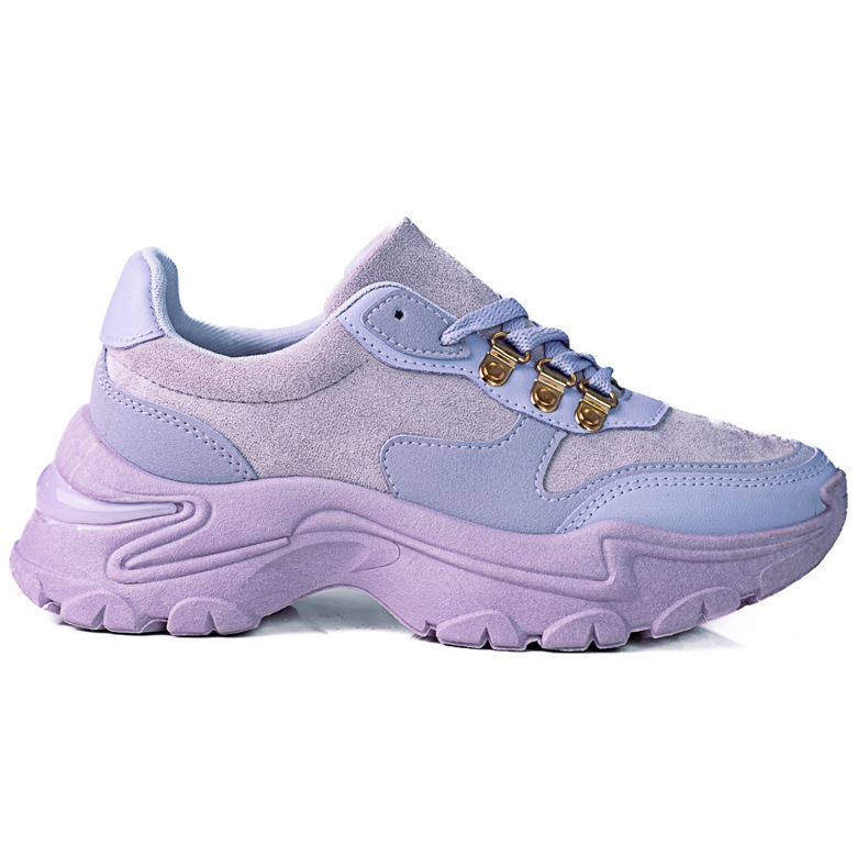 Women's sneakers on a thick Shelovet purple sole violet Women's sneakers on a thick Shelovet purple sole violet