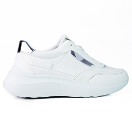 Women's white white laced Shelovet sports sneakers