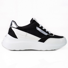 Shelovet black and white laced sneakers for women Shelovet black and white laced sneakers for women