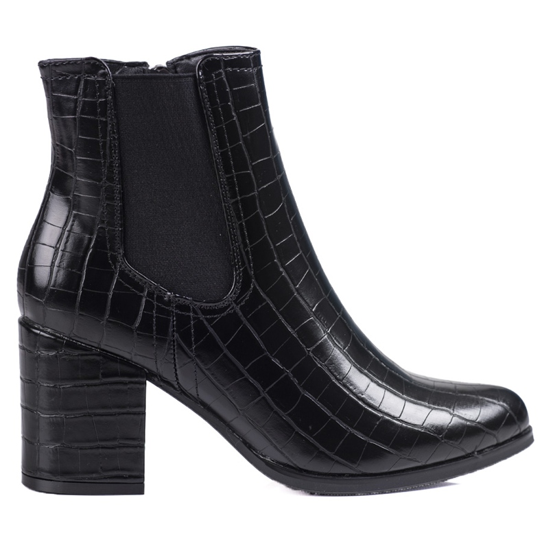 Jodhpur boots on the Shelovet post black with a pattern