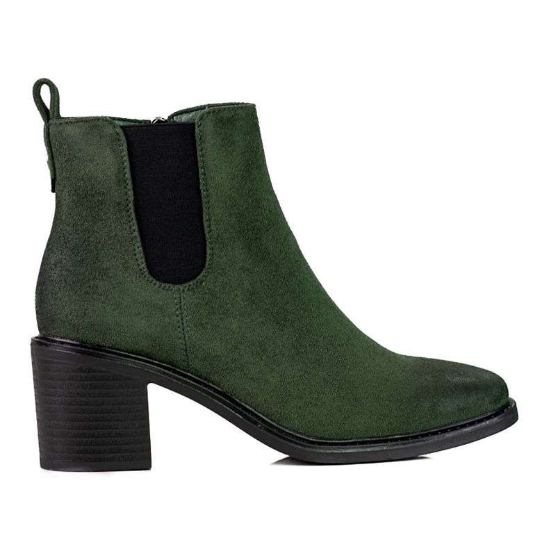 Green Women's Shelovet Chelsea boots on the post