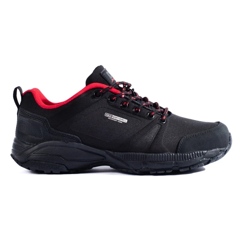 DK women's trekking shoes, black and red