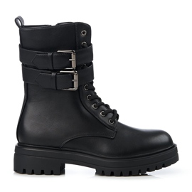 Shelovet women's workers with buckles black