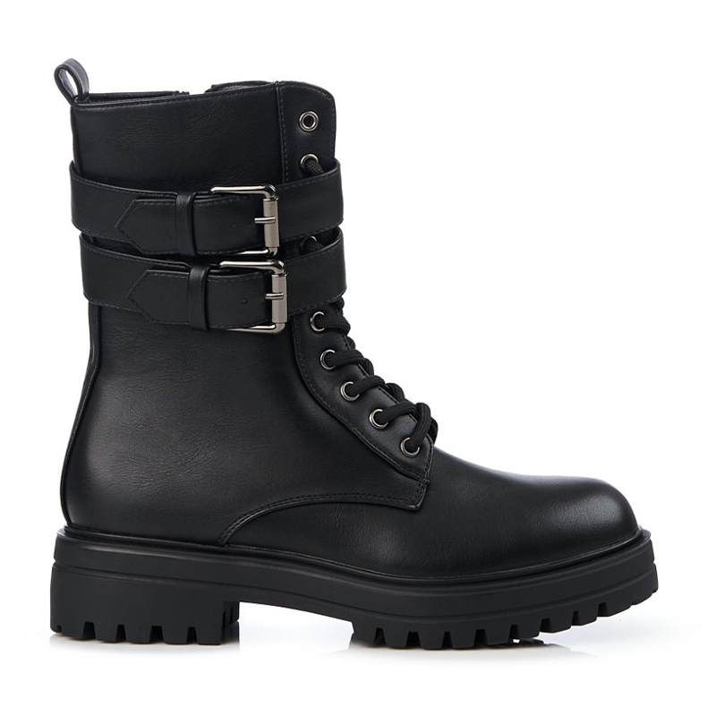 Shelovet women's workers with buckles black Shelovet women's workers with buckles black