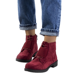 Manoella maroon boots claret red red