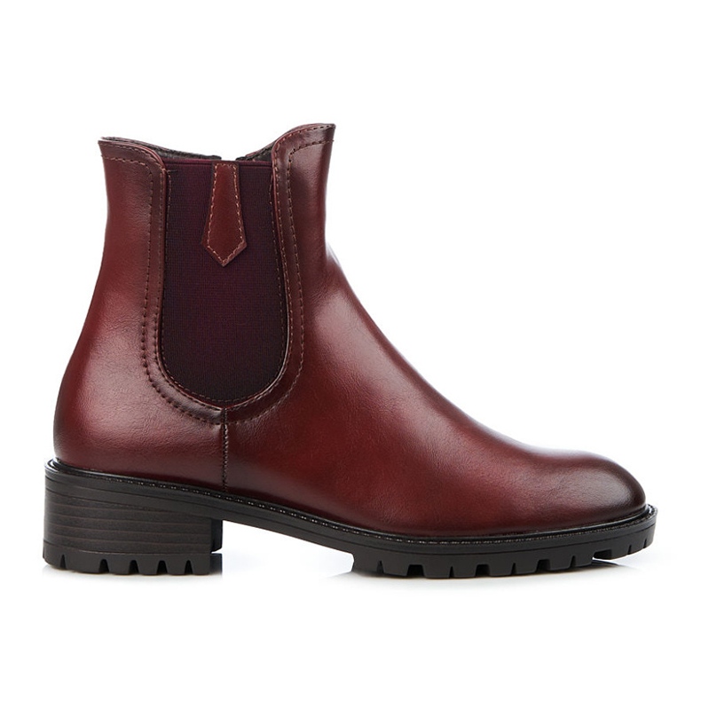 Shelovet low Chelsea boots made of ecological leather red Shelovet low Chelsea boots made of ecological leather red