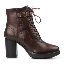 Laced women's bags on the Shelovet post brown