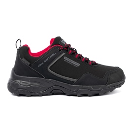 DK waterproof black and red women's trekking shoes