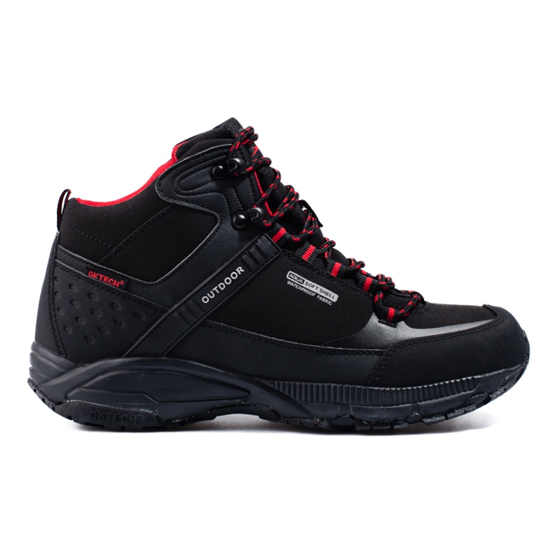 DK men's lace-up trekking shoes with a high upper black