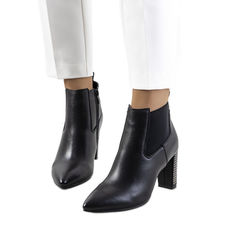 BM Black ankle boots on the Rochdale post