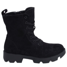 Pansy Black suede worker boots Pansy Black suede worker boots
