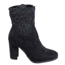 High-heeled boots with lace from Esmeralda Black High-heeled boots with lace from Esmeralda Black