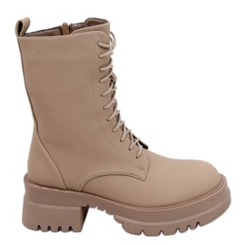 Lace-up boots Jasper Apricot beige