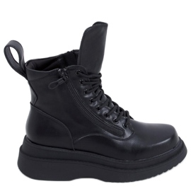 Edvin Black high-soled ankle boots