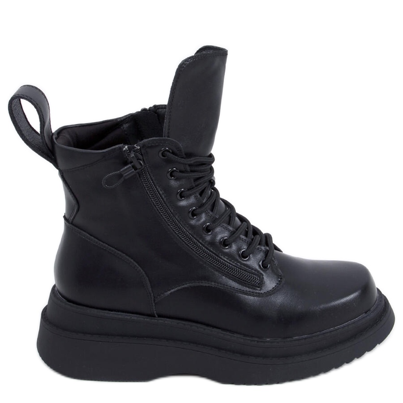 Edvin Black high-soled ankle boots