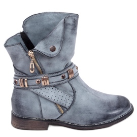 Yidu Blue women's boots